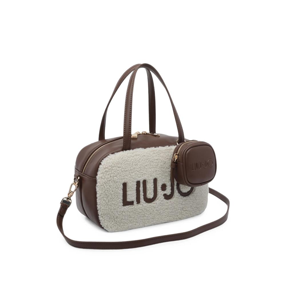 logo-patch faux-shearling tote bag 3