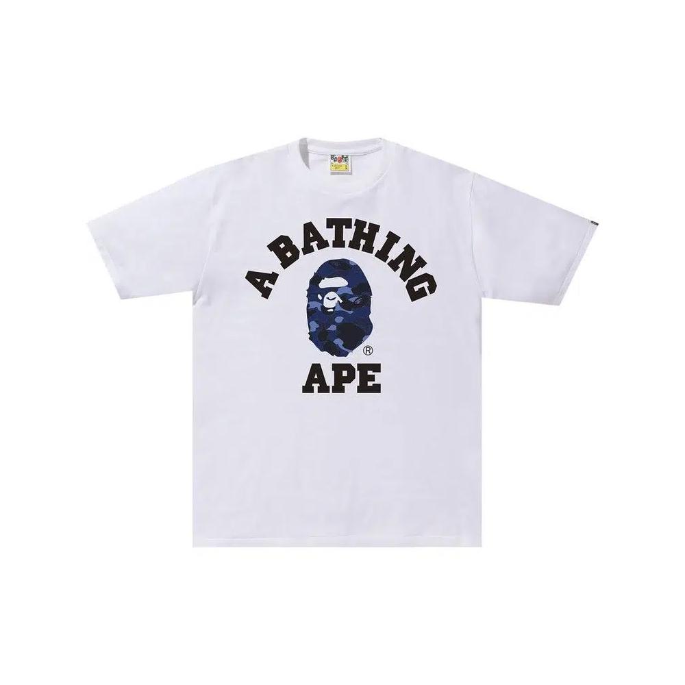 Футболки BAPE Color Camo College Tee 'White/Navy' 1
