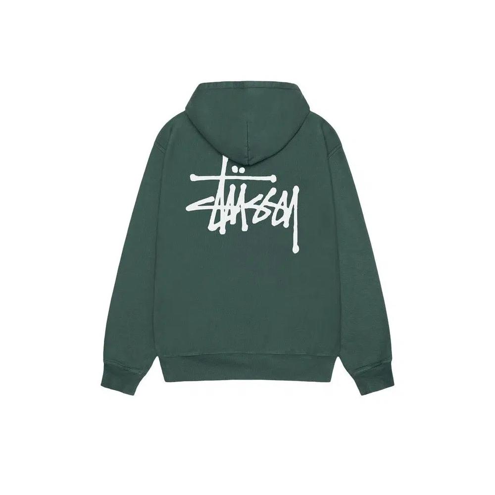 Худи Stussy Basic Pigment Dyed Hoodie 'Forest' 2