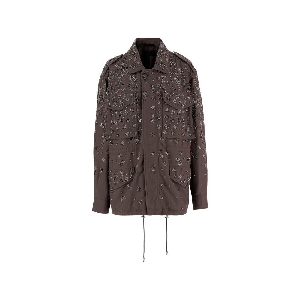 embroidered-appliqué cotton jacket 1