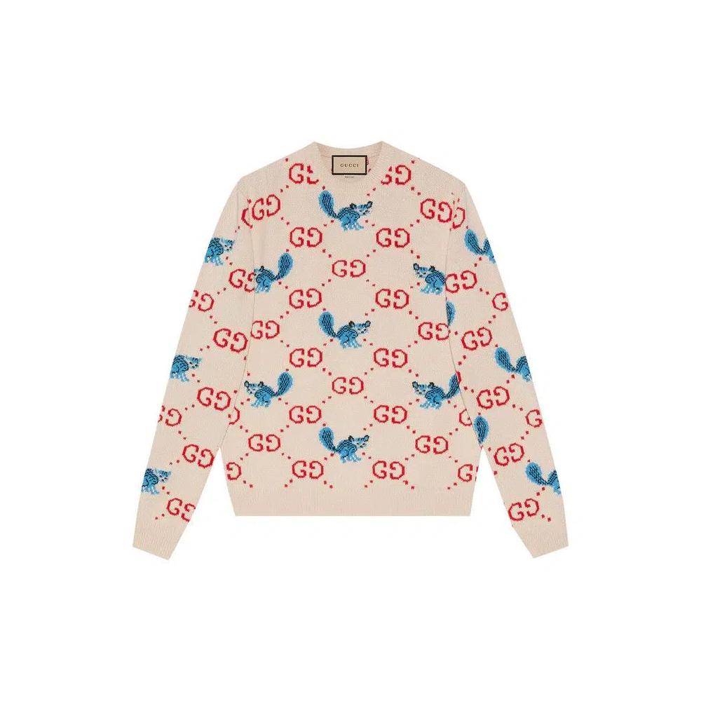 Свитеры Gucci x Freya Hartas GG Animal Wool Sweater 'Ivory' 1