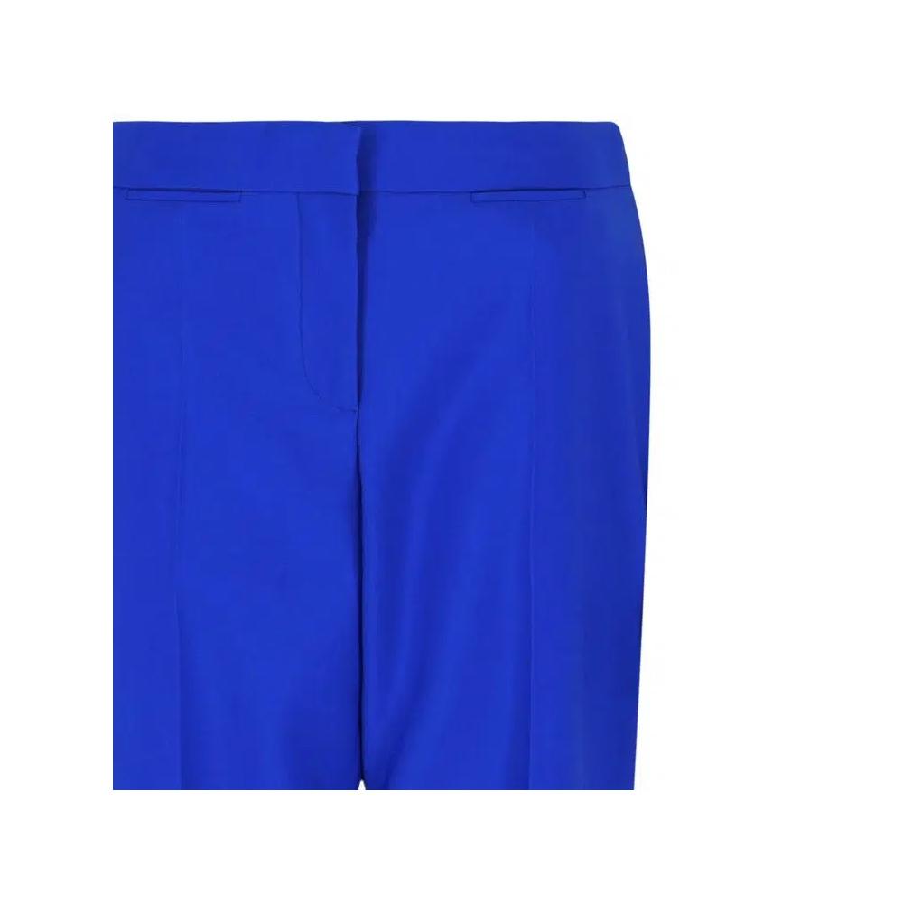 Alexander McQueen Wide-Leg Wool Trousers «Синий» 3