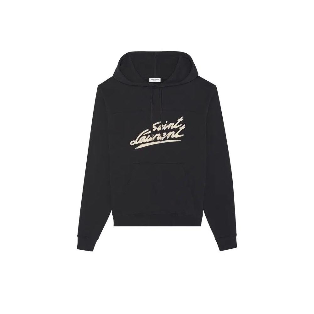 Худи Saint Laurent Decoupes Hoodie 'Noir/Naturel' 1