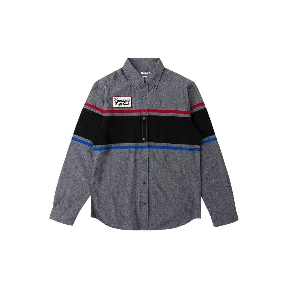 Футболки Billionaire Boys Club Service Bay Long Sleeve Woven «Charcoal» 1
