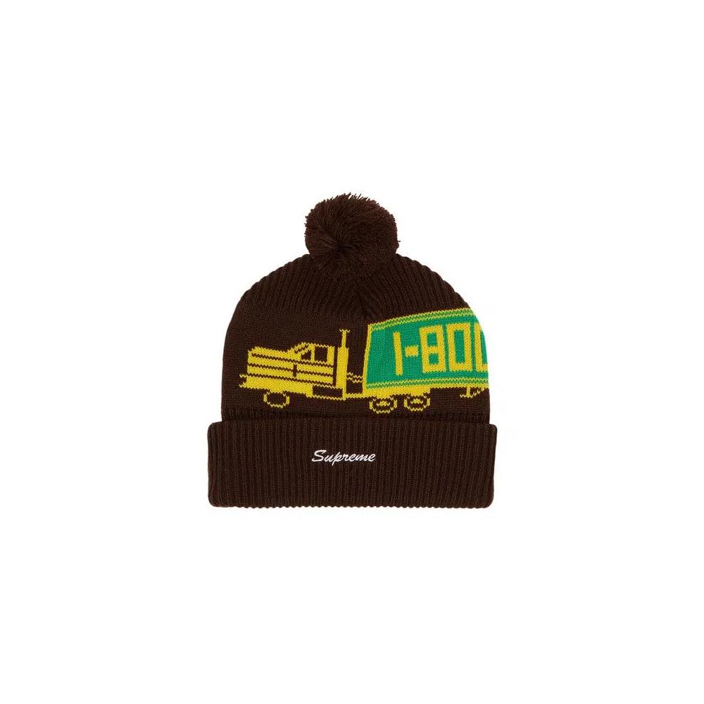 Шапки-бини Supreme 18 Wheeler Beanie 'Brown' 1