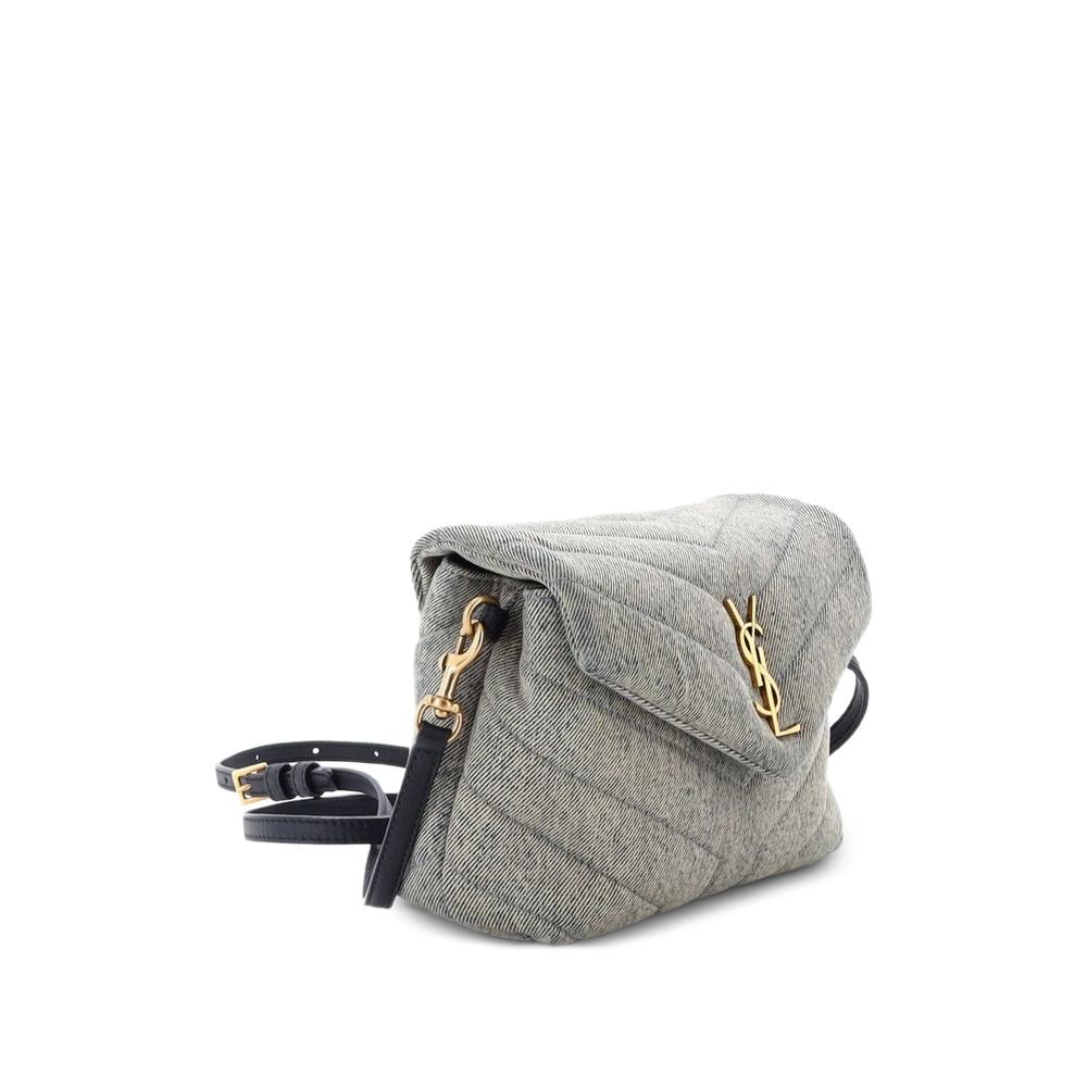 Стеганая сумка на плечо Loulou Matelasse Chevron Denim Toy 3