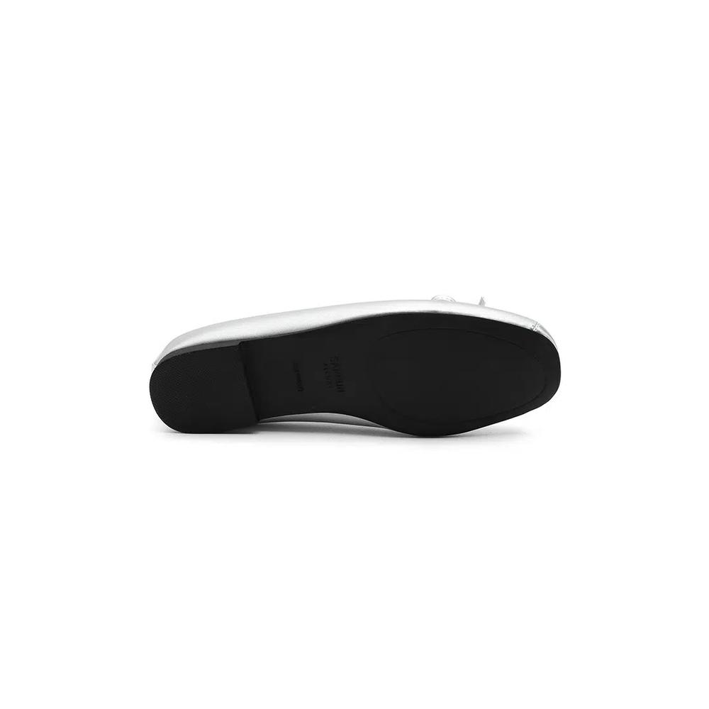 Kate Enamel Ribbon Flats (1см) - Серебристый 5