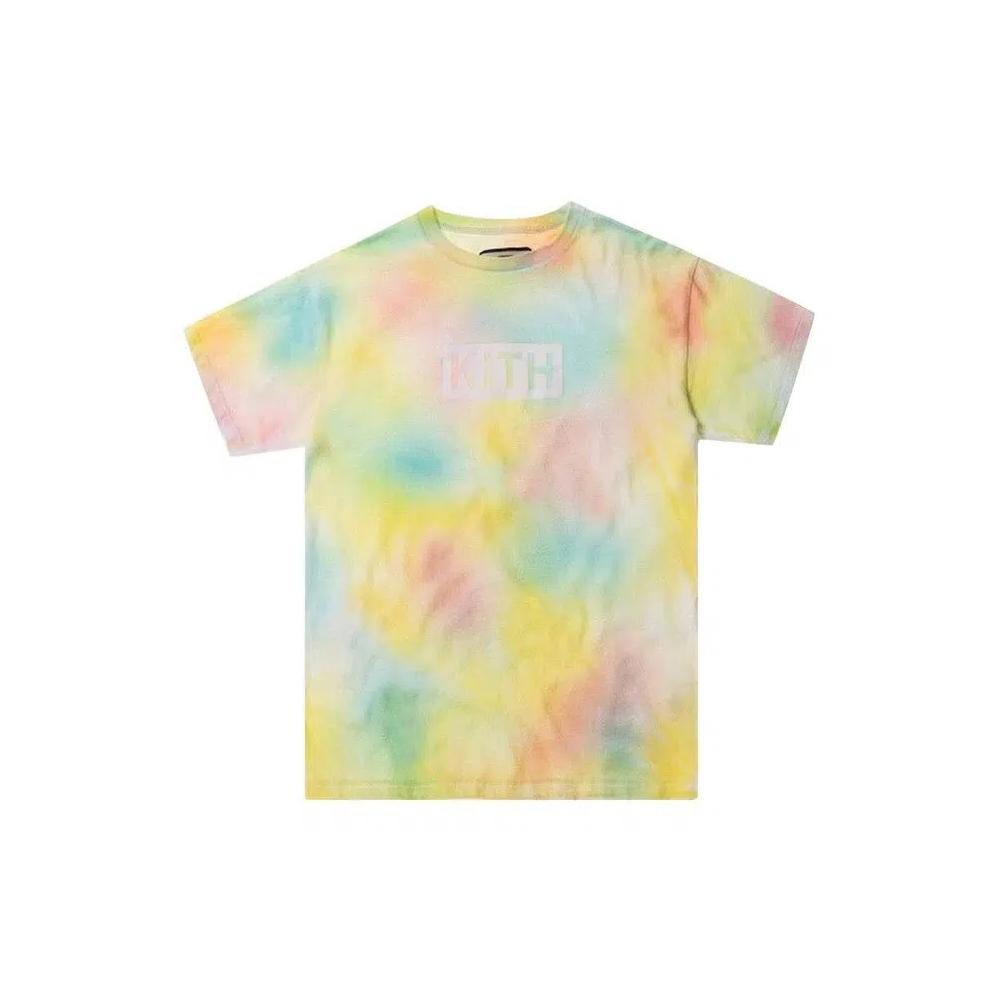 Футболки Kith Tie Dye Box Logo Tee 'Желтый' 1