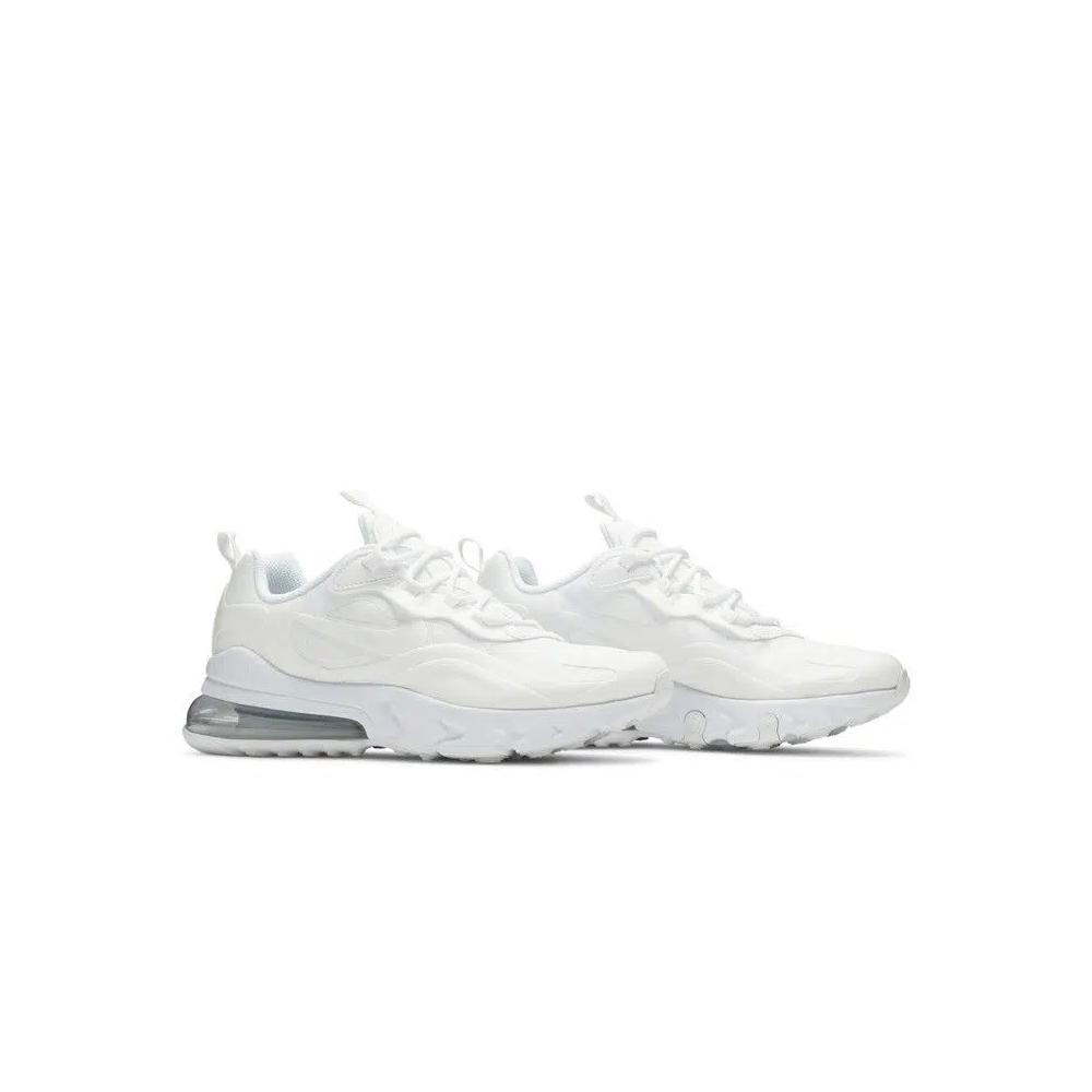 Кроссовки Nike Air Max 270 React GS «Triple White» 8