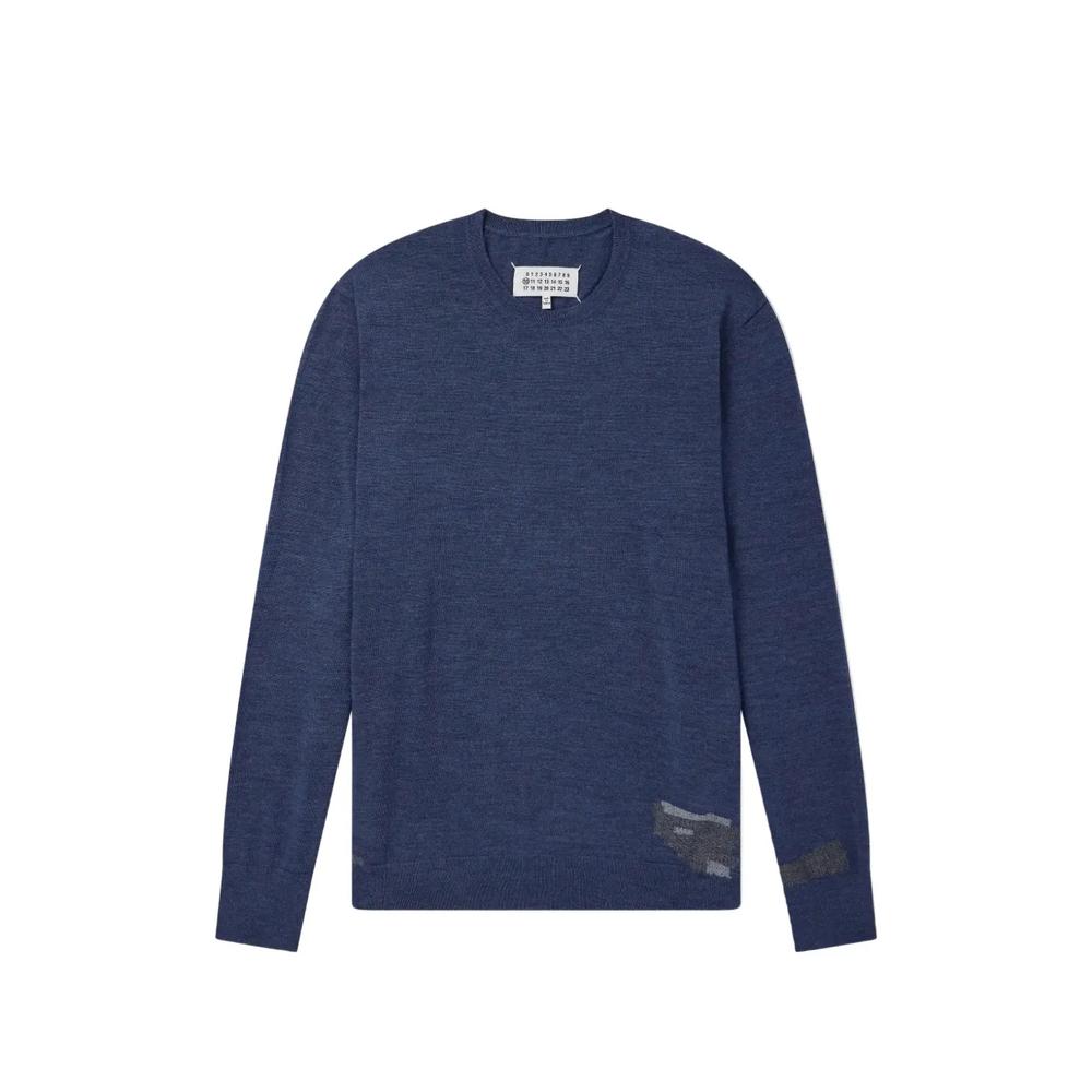 patch-detail crew-neck sweater 1