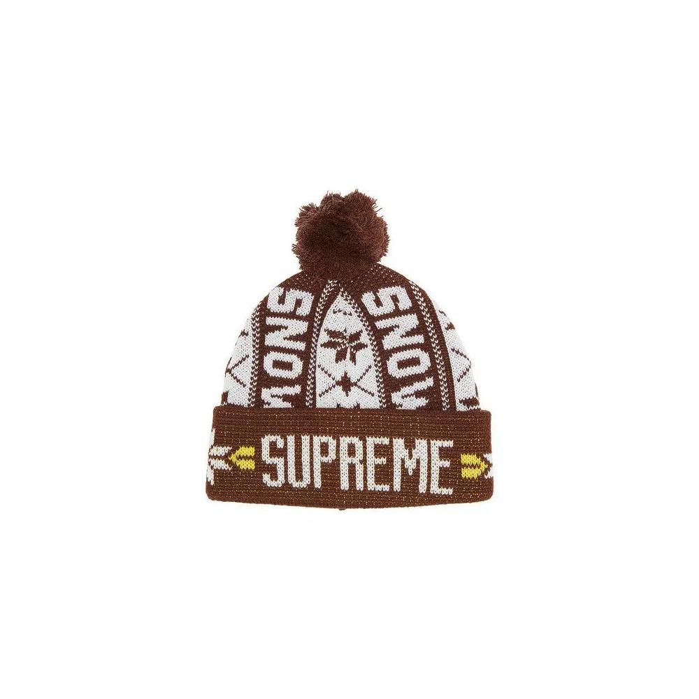 Бини Supreme Snow Beanie 'Brown' 1