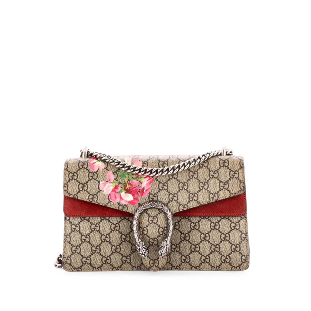 Маленькая сумка на плечо Dionysus Bag Blooms Print GG Coated Canvas 1