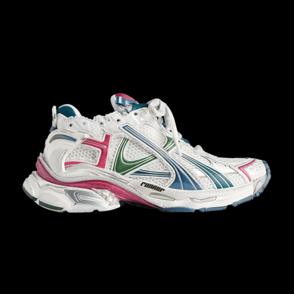 Кроссовки Balenciaga Runner 'White Dark Green Blue Pink' 1