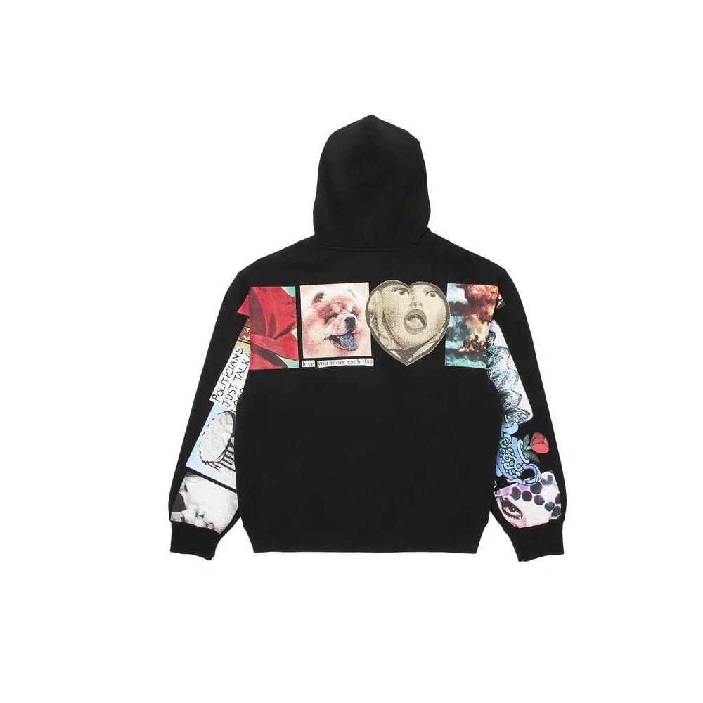 Худи Supreme Spread Zip Up Hooded Sweatshirt 'Black' 2