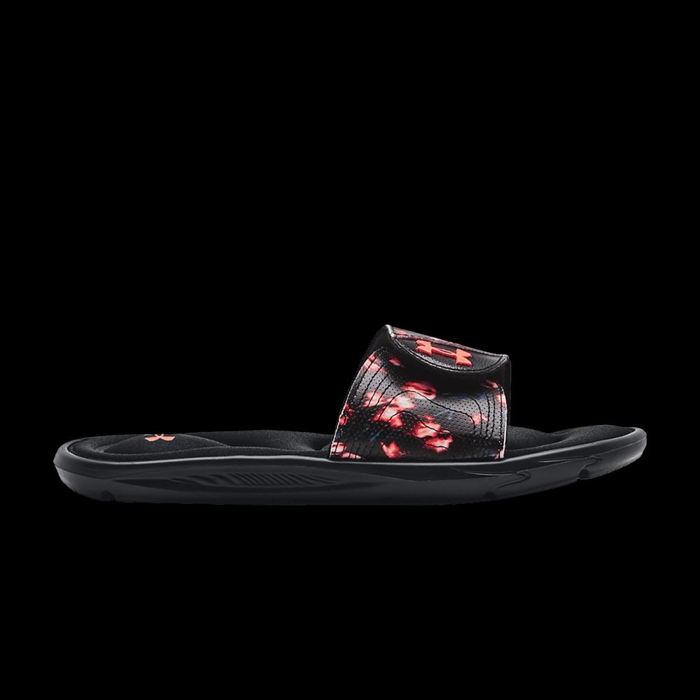 Слайды Under Armour Wmns Ignite 6 Graphic Strap Slide 'Black Afterglow' 1