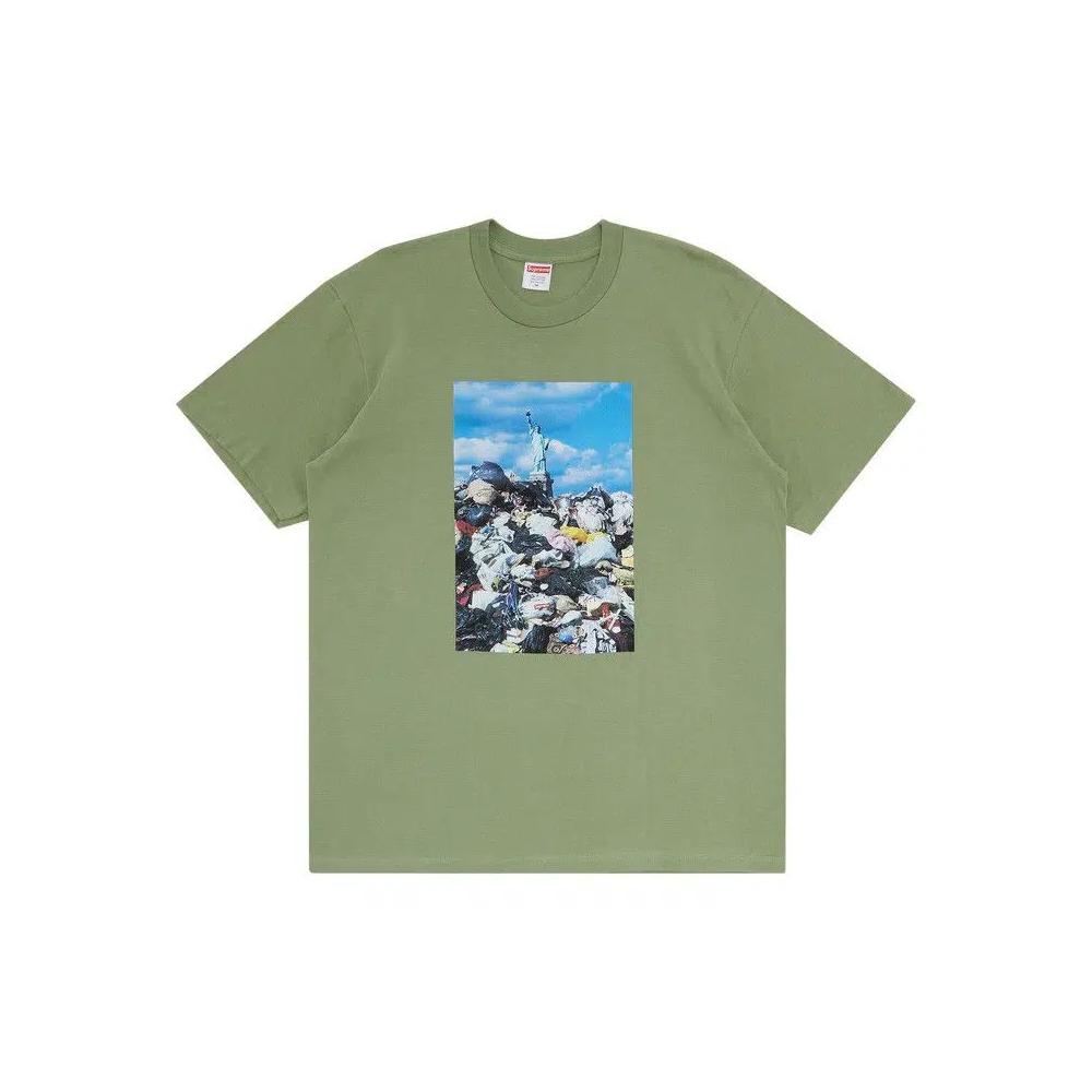 Футболки Supreme Trash Tee «Light Olive» 1