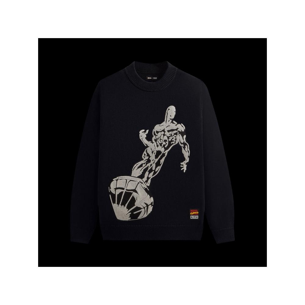 Свитеры Kith x Marvel Silver Surfer Lewis Crewneck Sweater 'Black' 1