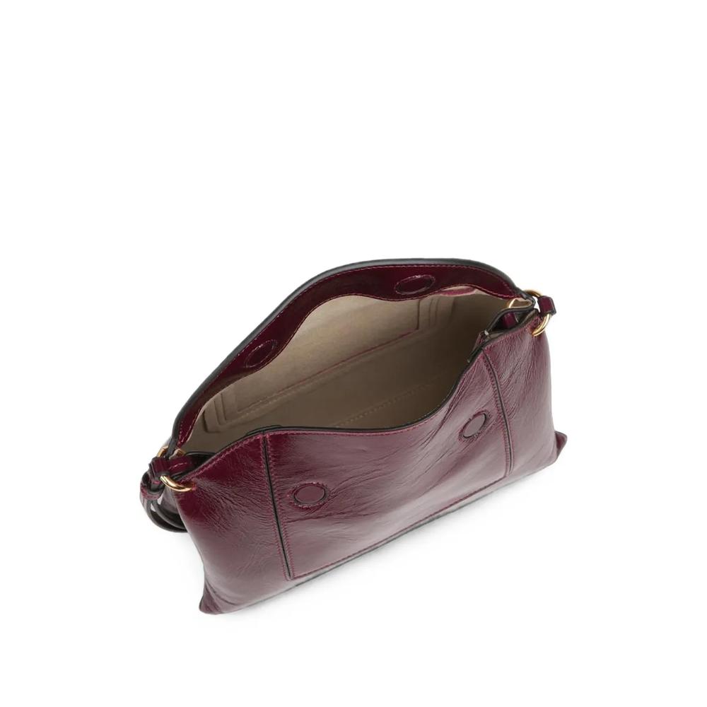glaze-effect leather shoulder bag 4