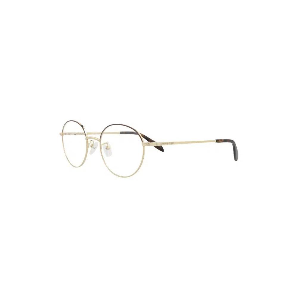 Оправы Alexander McQueen Round-Frame Metal Optical Frames 'Gold Transparent' 2