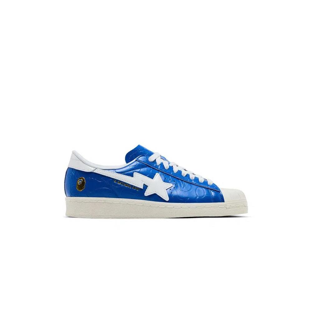 Кроссовки BAPE x adidas Superstar Vintage 'Blue White' 1