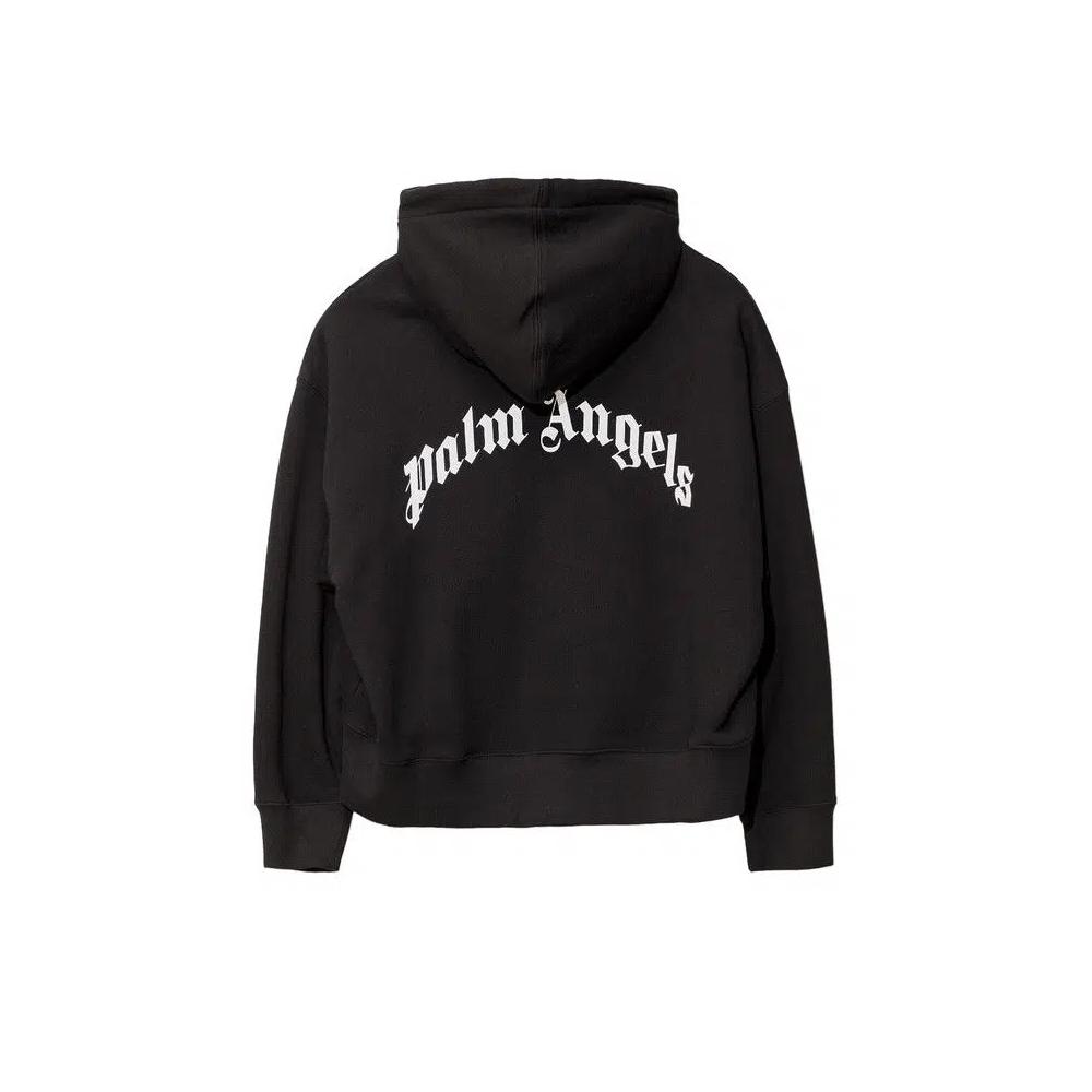 Худи Moncler x Palm Angels Logo Hoodie 'Черный/Белый' 2