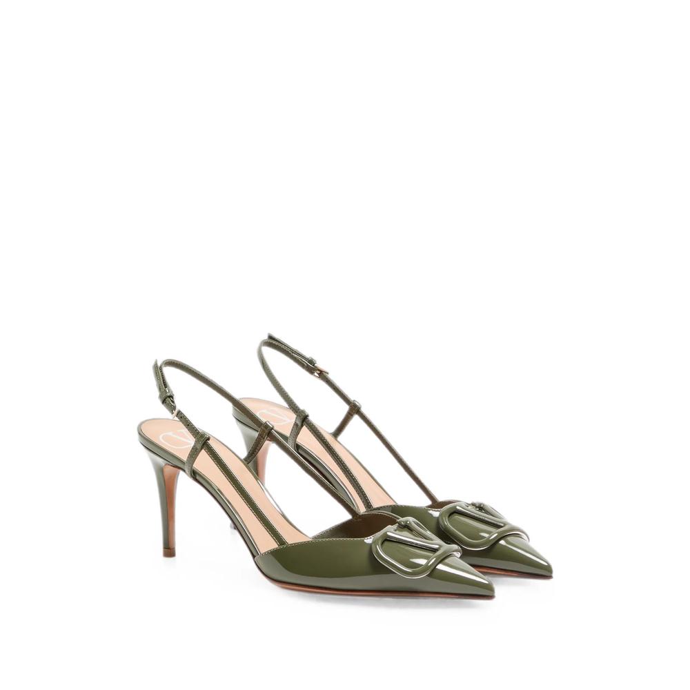 VLogo Signature Patent Leather Slingback Pump 80Mm 2