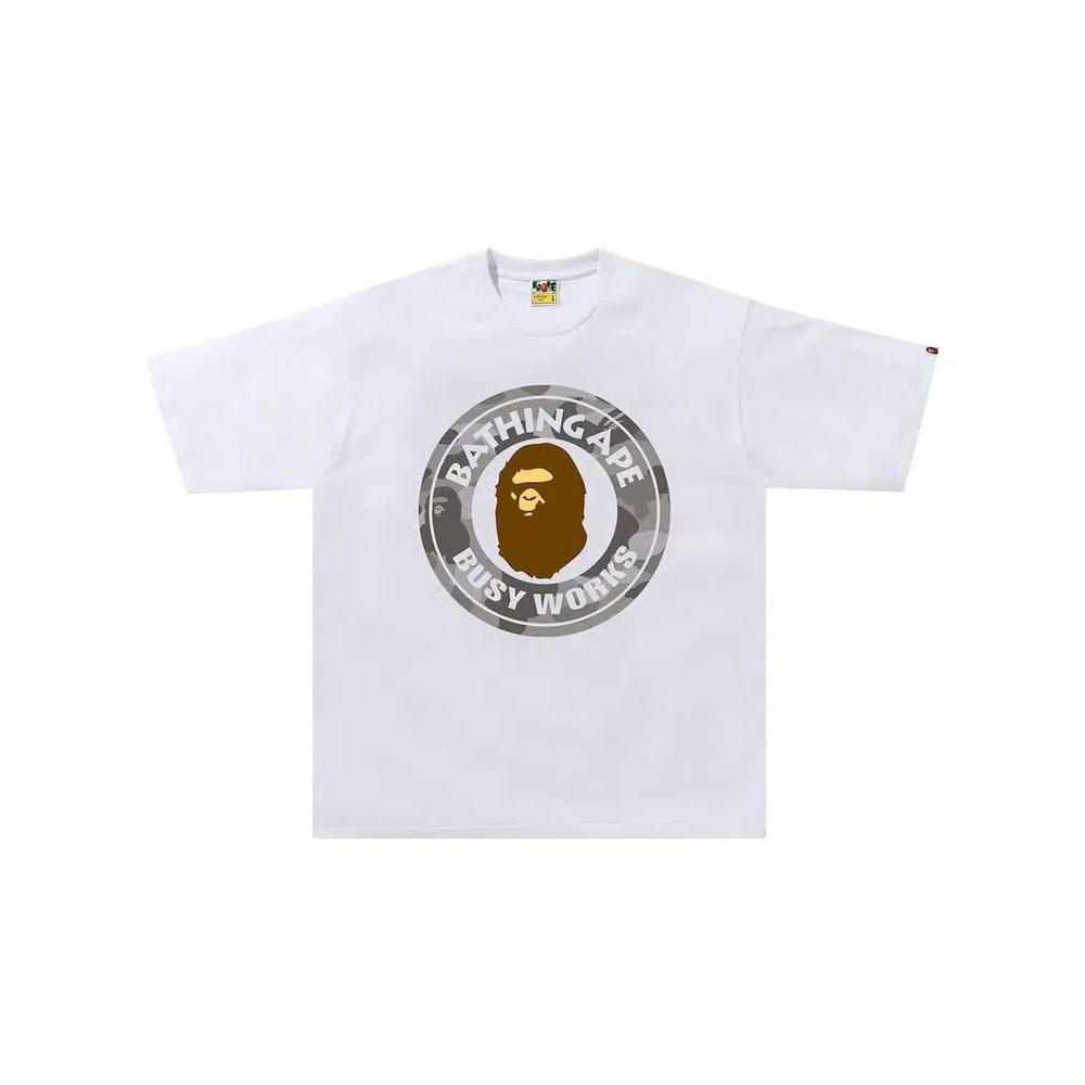 Футболки BAPE Color Camo Busy Works Relaxed Fit Tee «White/Grey» 1