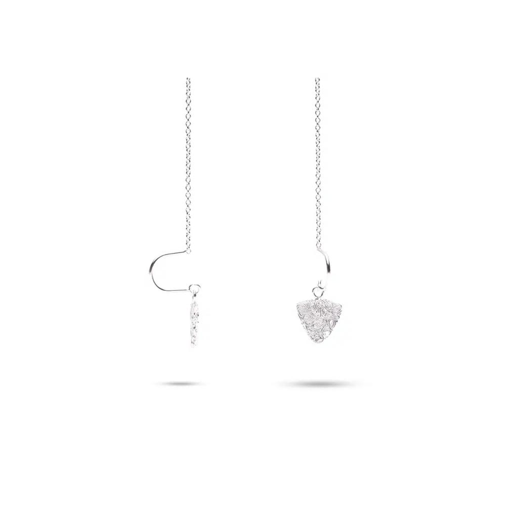 Серьги-протяжки Millennia 2000 Triangle Silver из стерлингового серебра 925 1