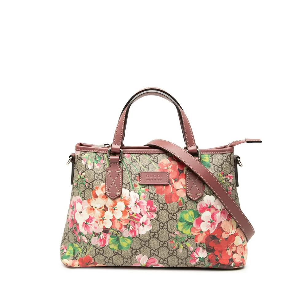 2000-2015 GG Supreme Blooms Zippered Tote satchel 1