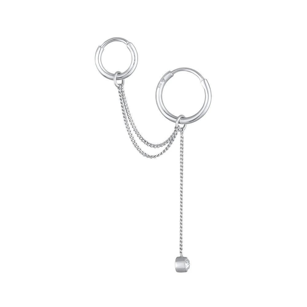 Серьги-кольца с кристаллами Swarovski® – серебро 925 4