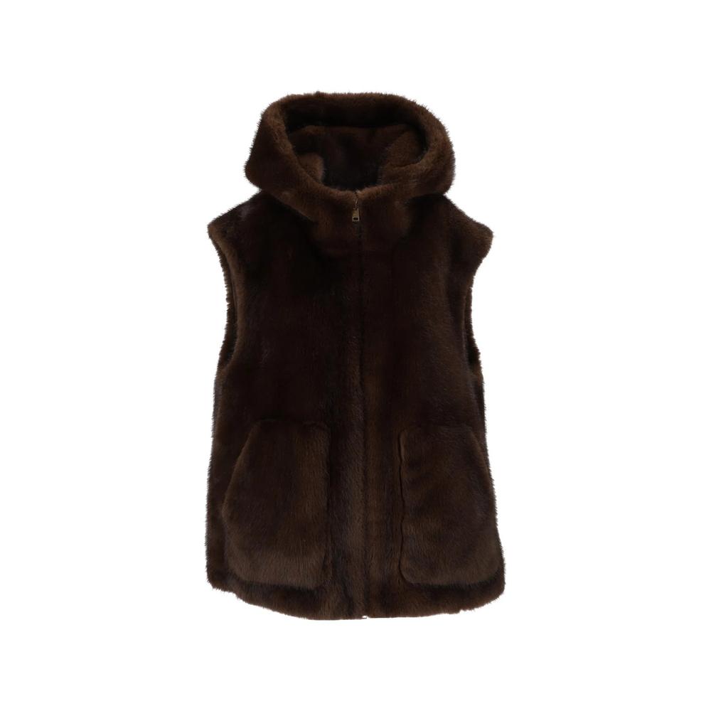faux-fur hooded gilet 1