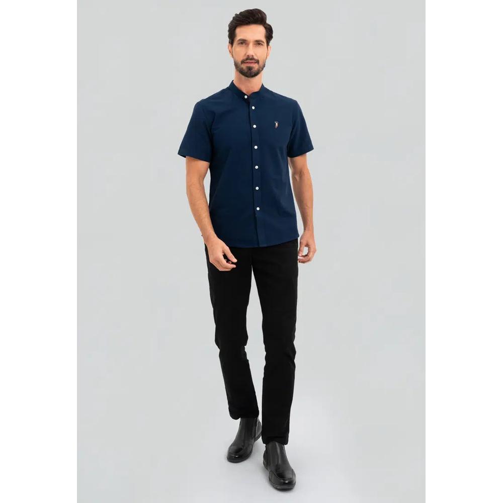 Polo Haus - Мужская хлопковая смесь Signature Fit с мандариновым воротником MBSSE003 5