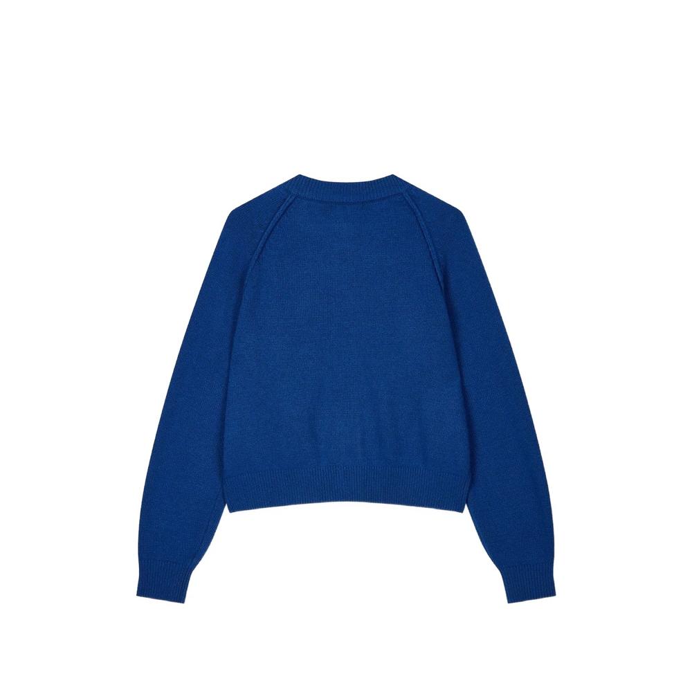 raglan-sleeve round-neck cardigan 2