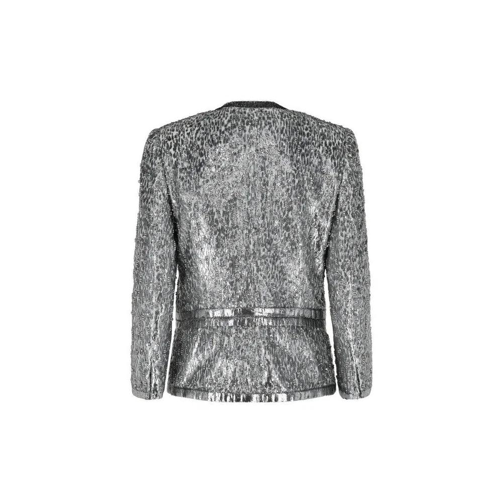 Верхняя одежда Givenchy Animal Print Single Breasted Jacket 'Серебристый' 2