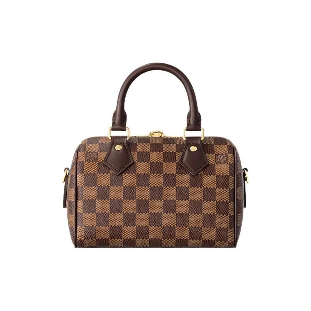 Сумки с ручками Louis Vuitton Speedy Bandouliere 20 «Brown Damier Ebene Canvas» 2