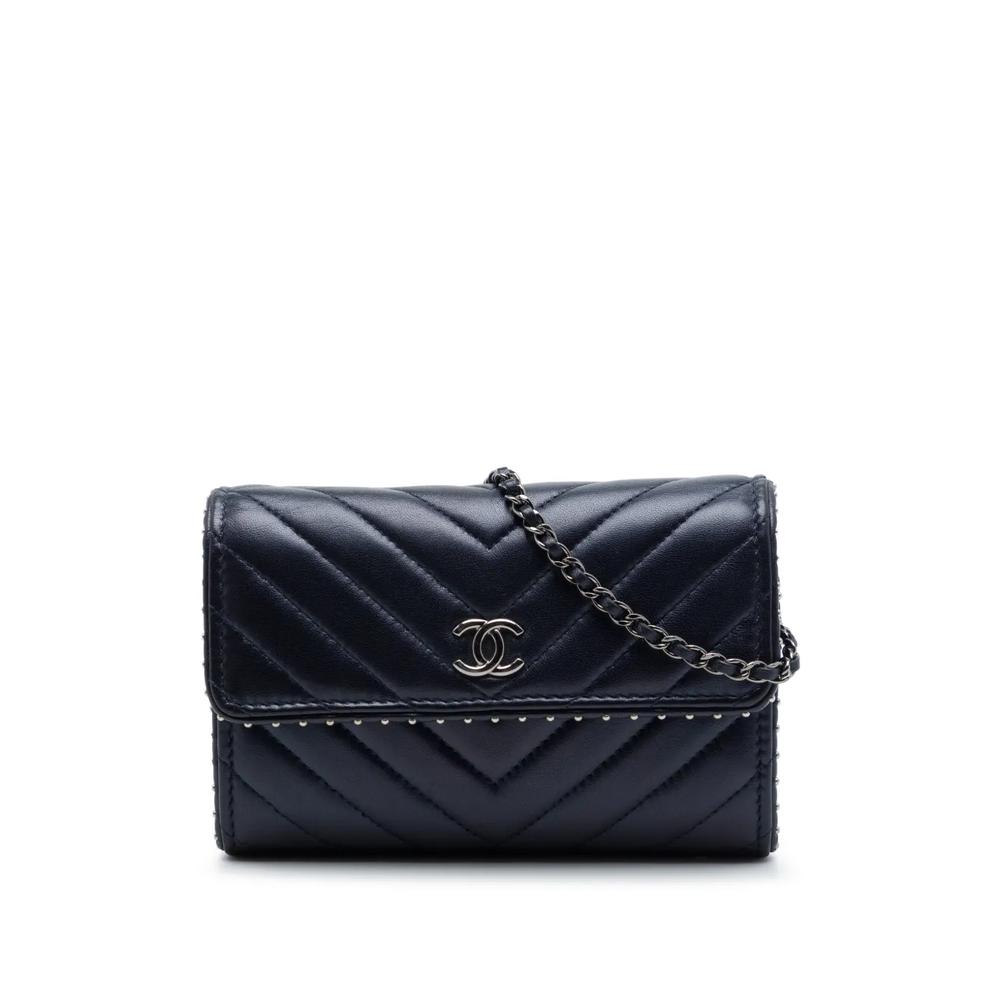Сумка через плечо Chevron Lambskin Trendy CC Wallet on Chain (2018-2019 годы) 1