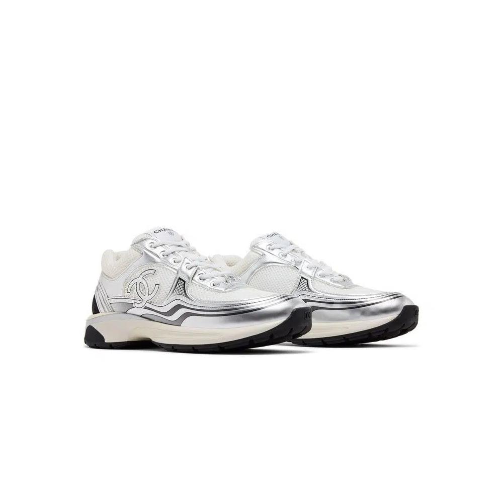Кроссовки Chanel CC Logo Sneaker 'White Silver' 8