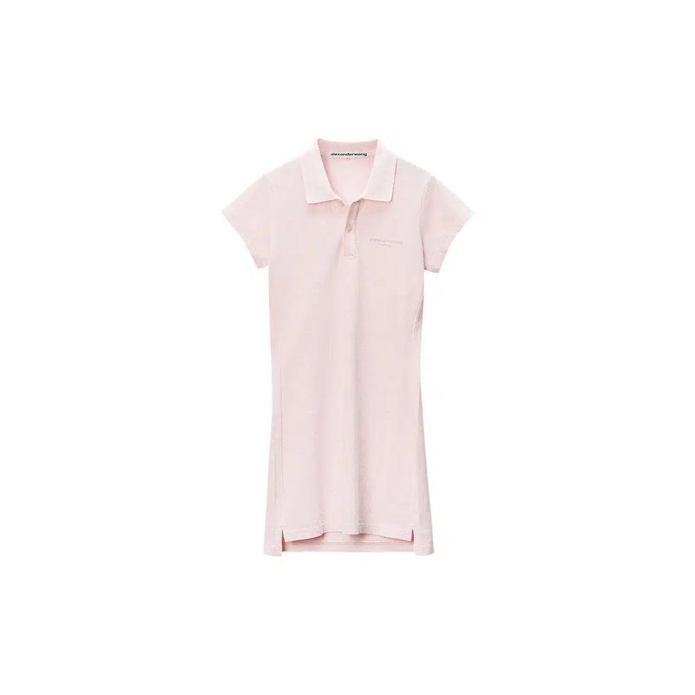 Платья Alexander Wang Crystal Embellished Polo Dress 'Светло-розовый' 1