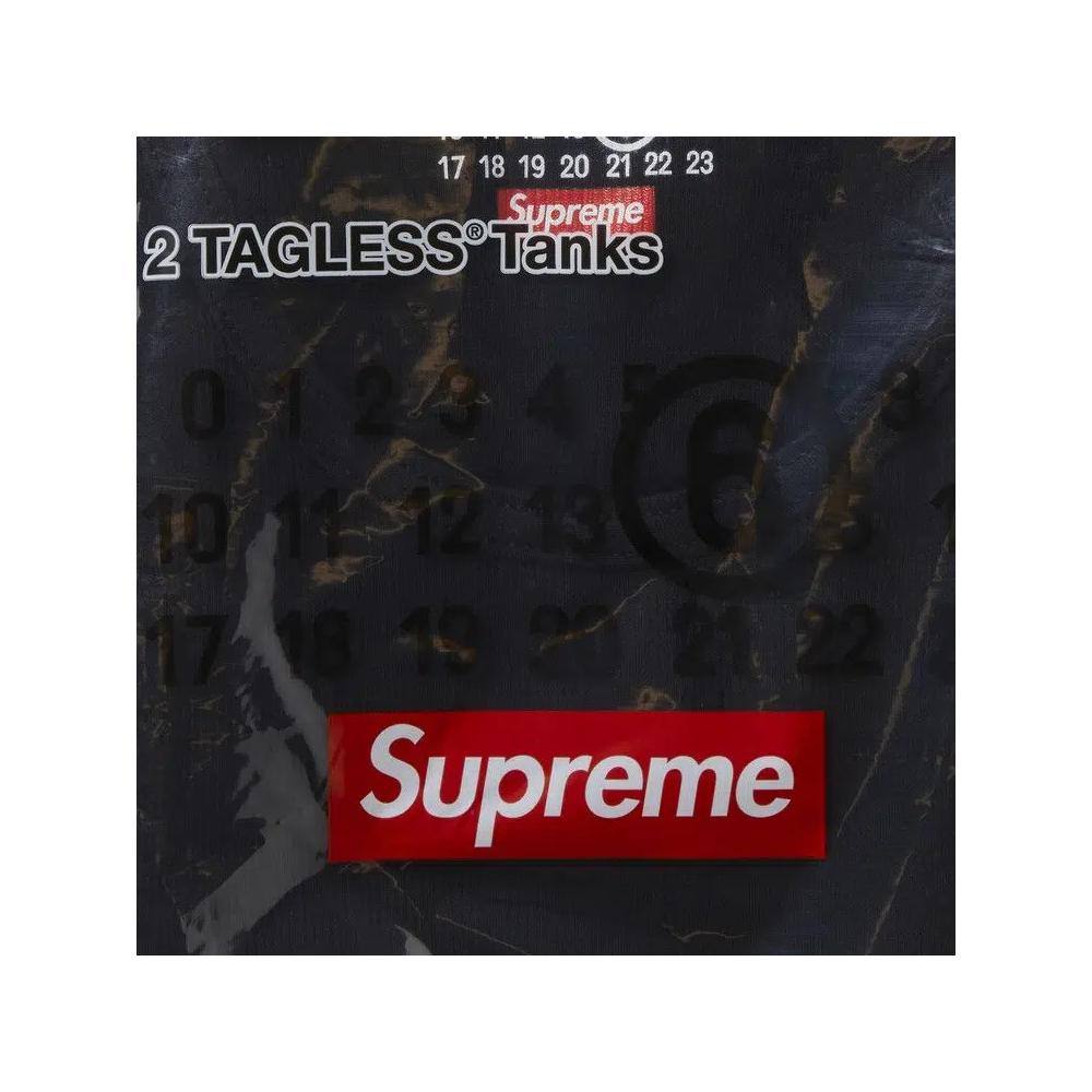 Майки Supreme x MM6 Maison Margiela Tagless Tank Top (1 упаковка) 'Black' 3