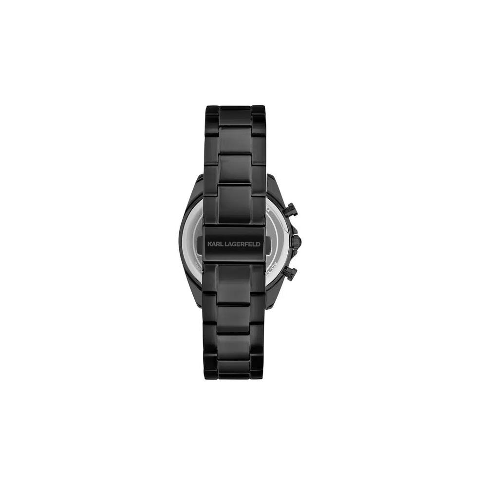 【2 года гарантии】KARL LAGERFELD 38 мм женские черные кварцевые часы Essential R0553101501 3