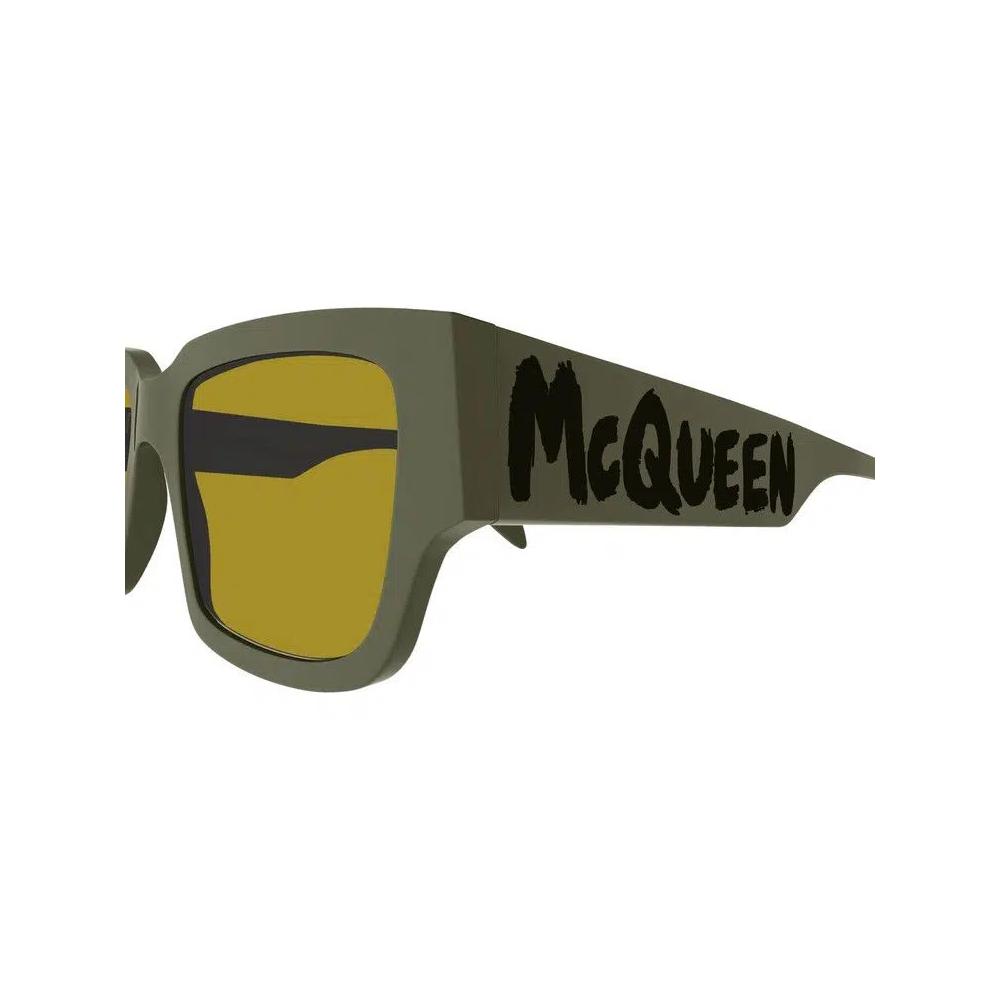 Солнцезащитные очки Alexander McQueen Square 'Green/Yellow' 3