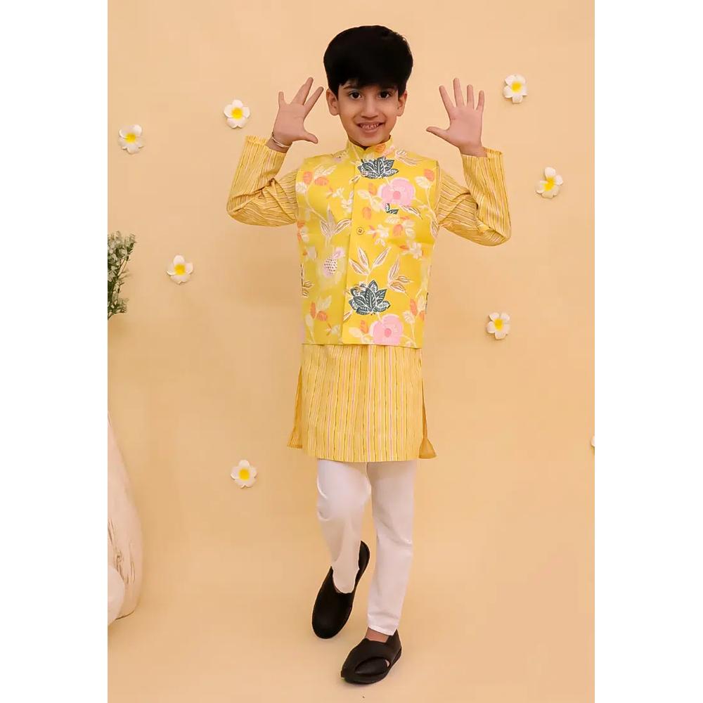 The Mom Store Ray of Style Мальчиковый комплект куртка и курта-пижама с цветочным принтом - Мульти 5