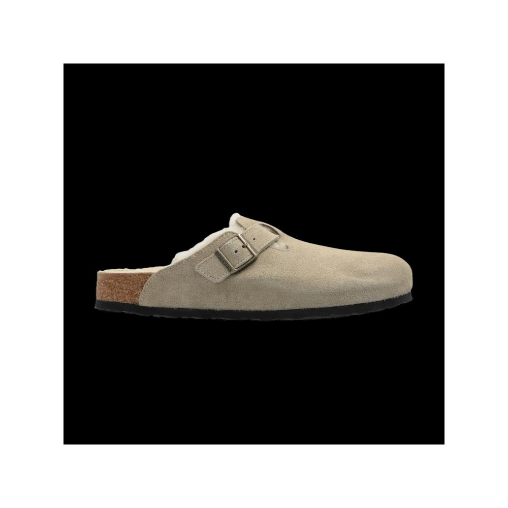 Биркенштоки Boston Shearling Suede Clogs 'Taupe' 1
