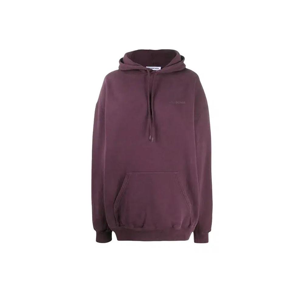 Топы Balenciaga Logo Print Hoodie 'Баклажановый' 1