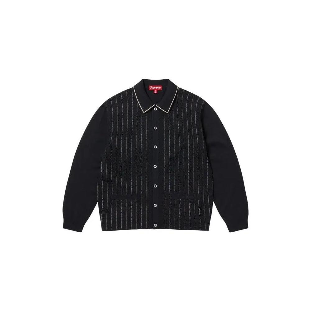 Топы Supreme Herringbone Кардиган 'Черный' 1
