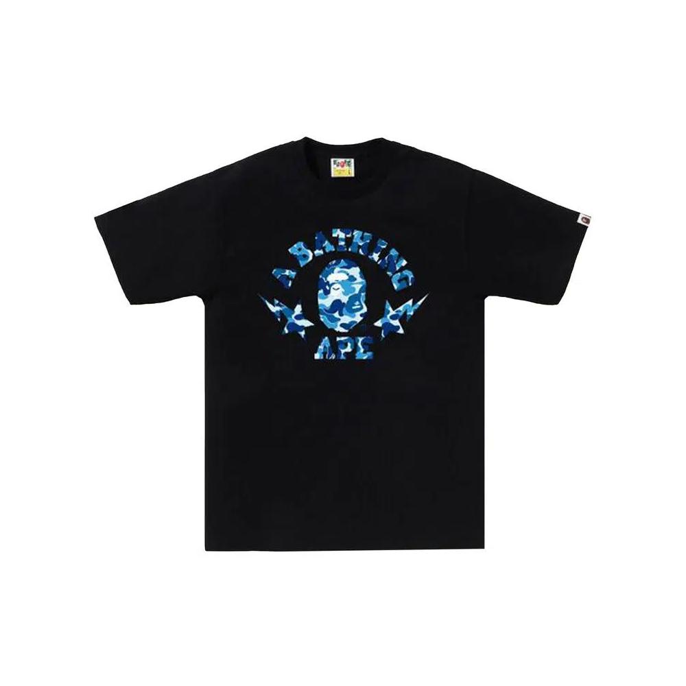 Футболка BAPE ABC Camo Sta College Tee «Black/Blue» 1