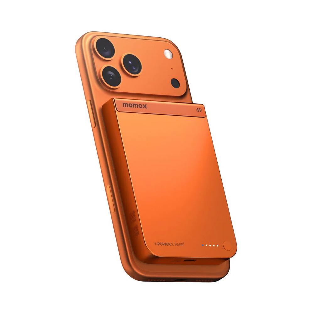 Momax 1-Power S.Pass² 10000mAh Qi2 магнитный повербанк - оранжевый 4