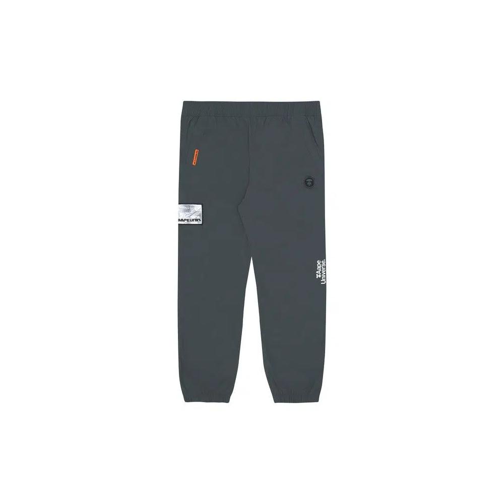 AAPE Moonface Patch Track Pants 'Black' 1
