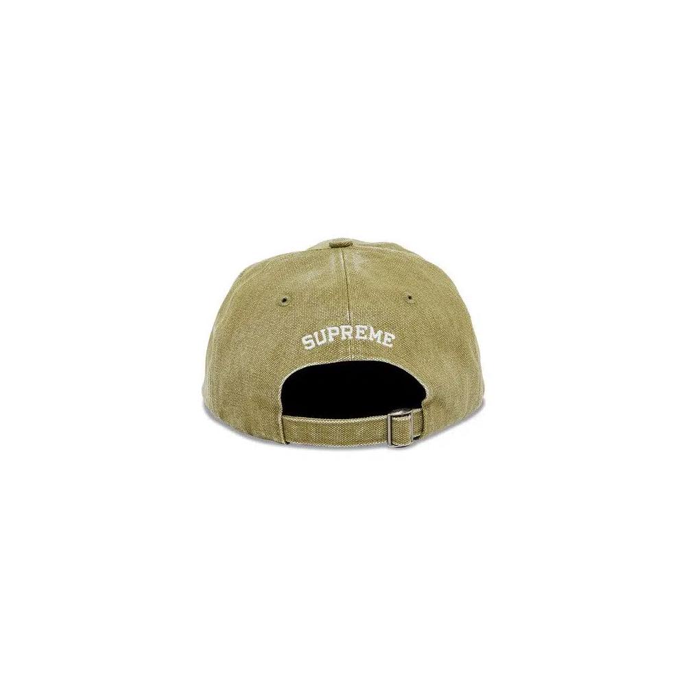 Бейсболки Supreme Pigment Canvas S Logo 6-Panel «Olive» 4