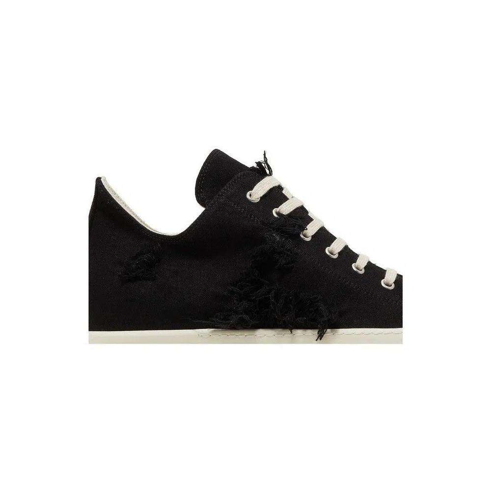 Кроссовки Rick Owens DRKSHDW Strobe Cotton Denim Slashed Low 'Чёрное молоко' 2